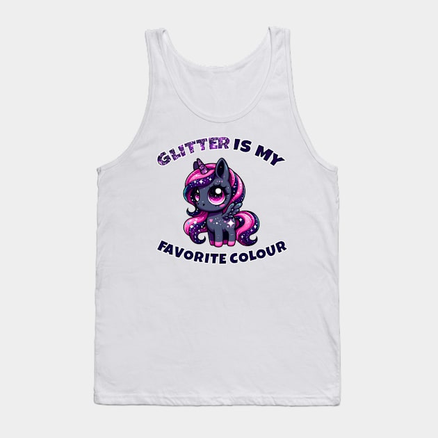 Glitter is my favorite colour cute pony unicorn Tank Top by beangeerie